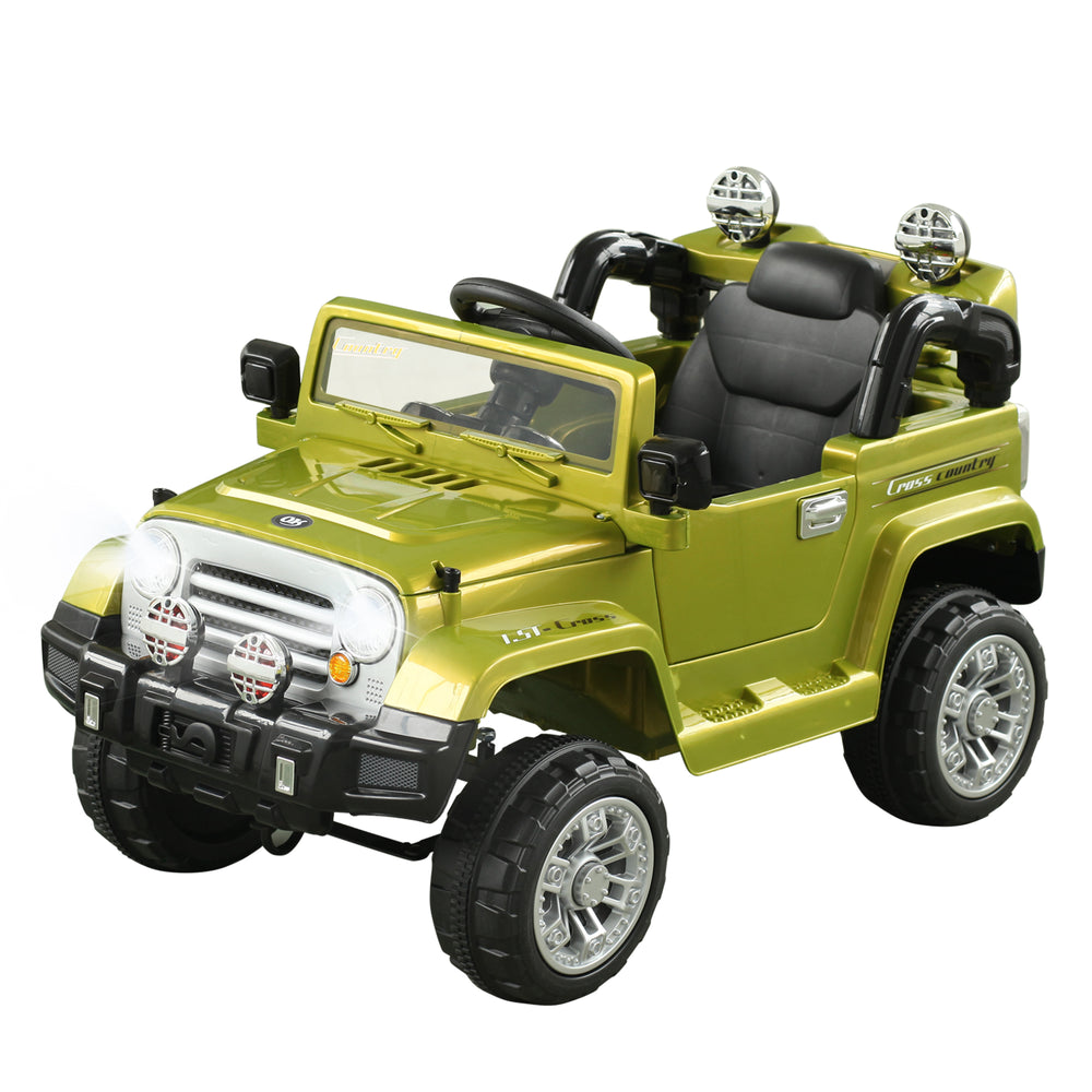 12V electric jeep with remote control, green