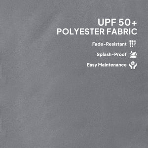 Garden Chair Cushions, Set of 2, with Ties, UPF 50+ Protection, Light Grey