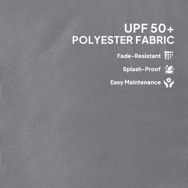 Garden Chair Cushions, Set of 2, with Ties, UPF 50+ Protection, Light Grey