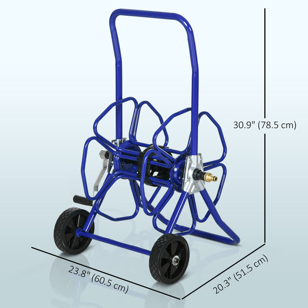98 ft garden hose reel with 5/8 in hose included