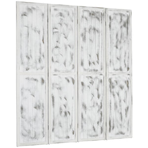 Rustic White Folding Room Divider Screen