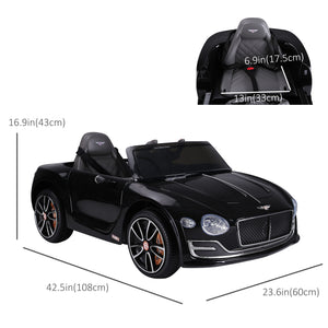 Bentley 12V with parental remote control, black