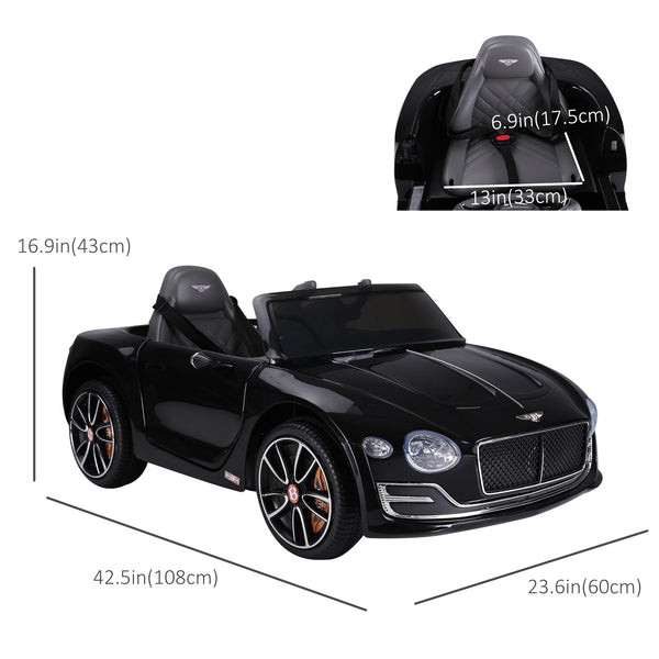 Bentley 12V with parental remote control, black