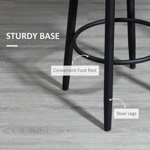 Set of 2 Extra Tall 360° Swivel Bar Stools, Cream White