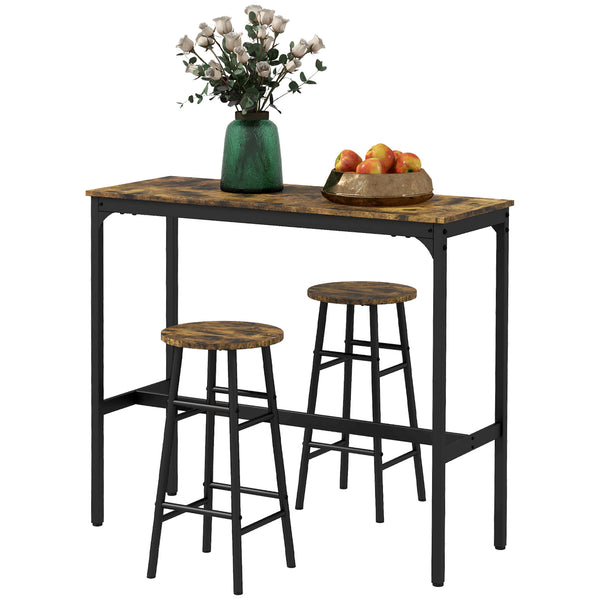 3-piece bar table and chairs set, table and chairs for 2 people