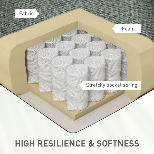 Vibration Massage Recliner Chair with Extendable Footrest, Remote Control, Dark Green