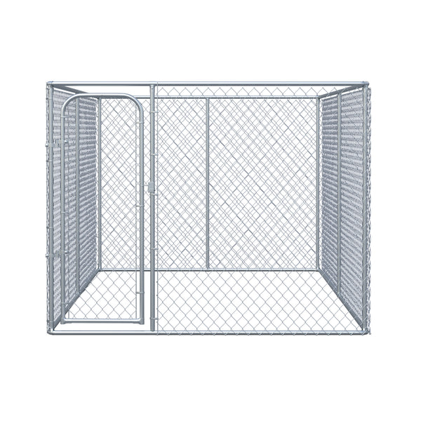 Dog park with galvanized steel frame