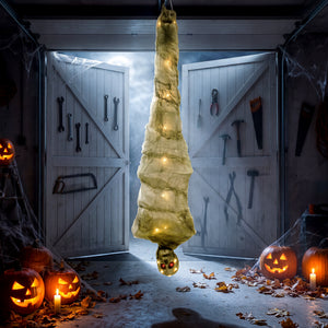 6 ft. Animated Hanging Halloween Mummy with 24 LED Lights, Sounds, and Motion
