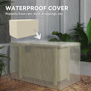 43" Propane Outdoor Fire Pit Table (50,000 BTU) with Waterproof Cover