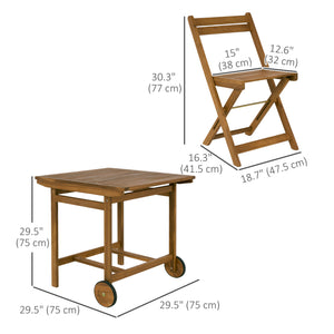 5-piece wooden dining set