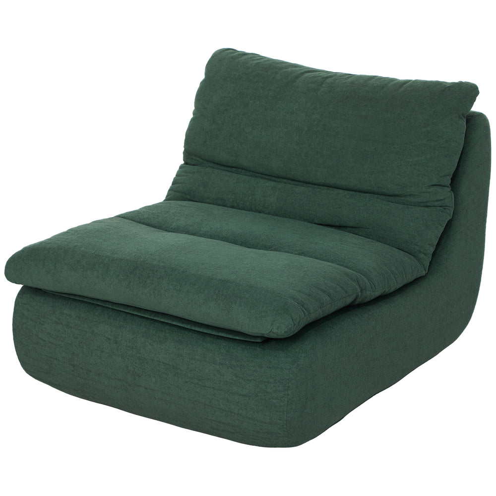 Ultra High Density Foam Floor Sofa Armless Green