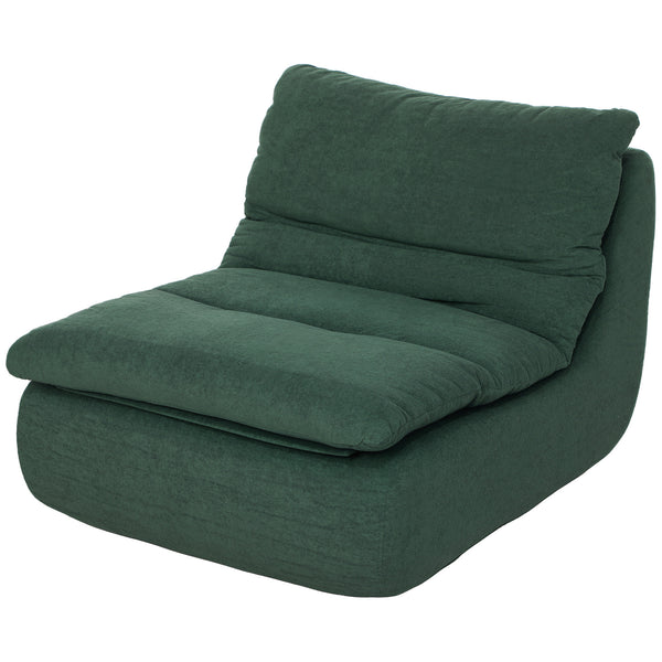 Ultra High Density Foam Floor Sofa Armless Green