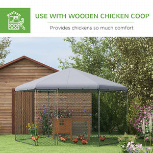 Chicken coop with shelter for 10 to 15 chickens