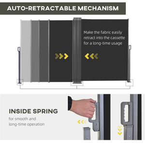 Double retractable exterior windshield, black