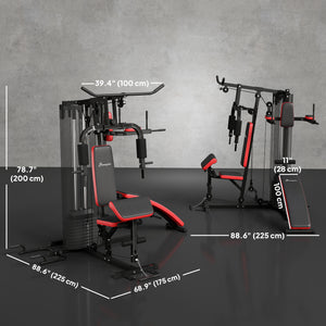 Multi-functional weight bench with abdominal bench