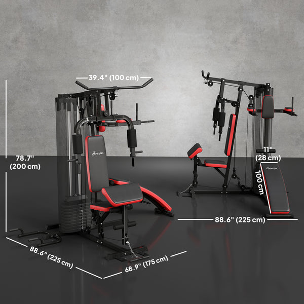 Multi-functional weight bench with abdominal bench