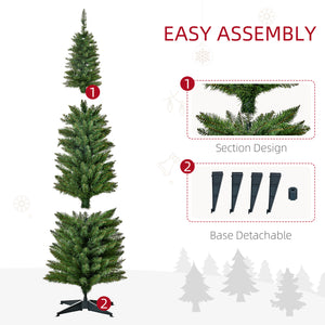 6ft Pre-Lit Green Artificial Christmas Tree with Warm White LED Lights