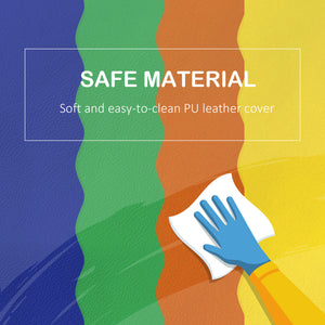 Set of 7 modular soft foam climbing blocks, multi-colored