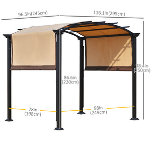 Retractable pergola 8 x 10, beige