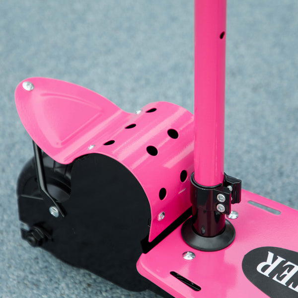 Foldable electric scooter with seat and 2 adjustable heights, pink