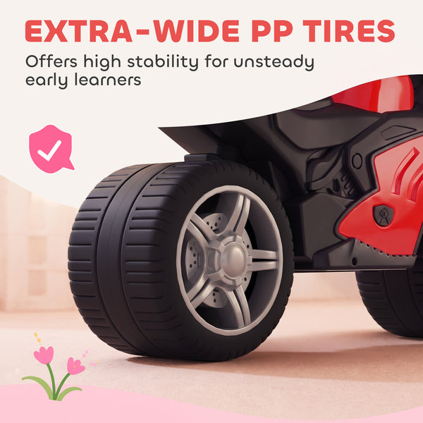 Red musical ride-on motorcycle, 18 to 36 months