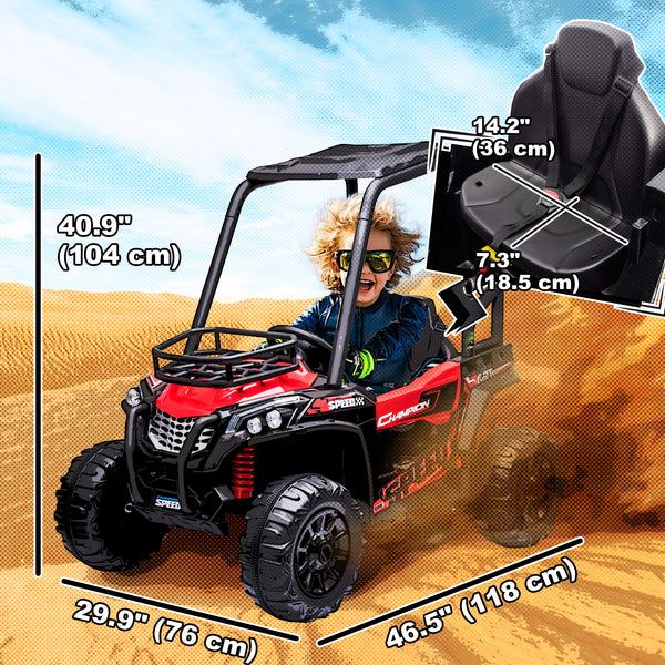 12V Red Off-Road Electric Car