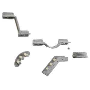 Wall-mounted cat shelves with scratching post, ladder and basket