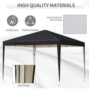 10 x 10 folding tent with carry bag, black