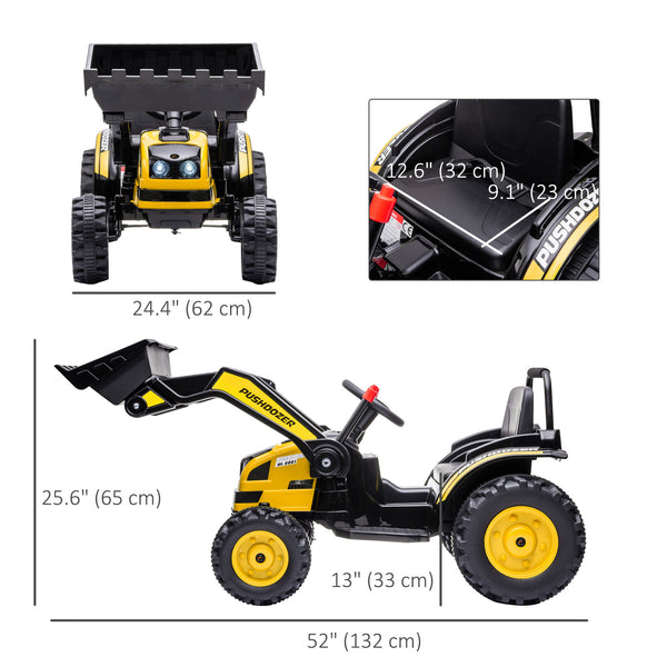6V Battery Powered Kids Tractor, Yellow