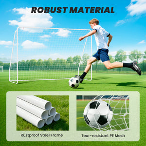 3 x 1.2 m soccer goal, white