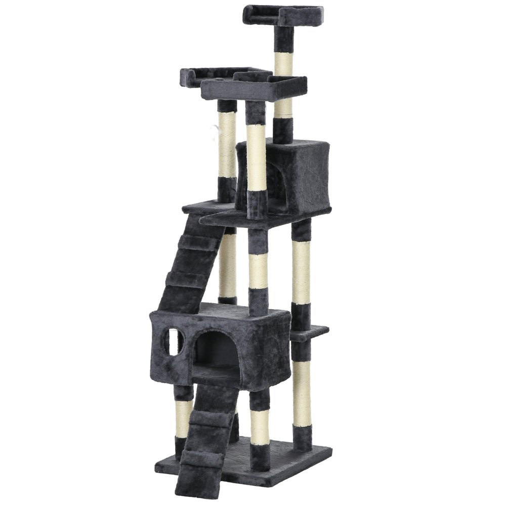 172cm Multi-Level Cat Tree, Anthracite Grey