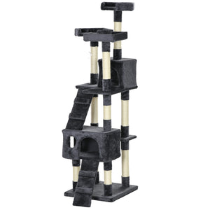 172cm Multi-Level Cat Tree, Anthracite Grey