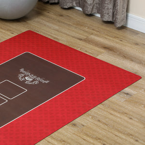 12-player poker mat, red