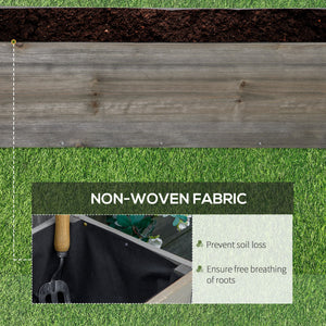 Raised wooden planter, light grey
