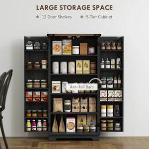 Pantry Storage Cabinet, Black