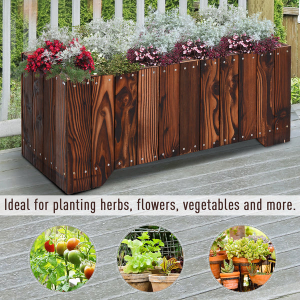 Raised planter for outdoor plants