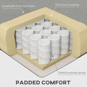 Convertible sofa bed in tufted fabric with adjustable backrest, gray