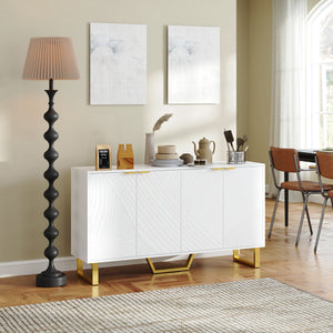 Sideboard with adjustable shelves, white