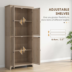 Storage unit with doors and shelves, beige