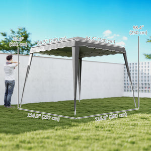 8 x 8 folding tent with carry bag, grey