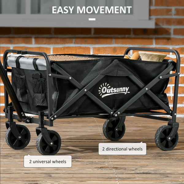 Folding garden cart with steel frame