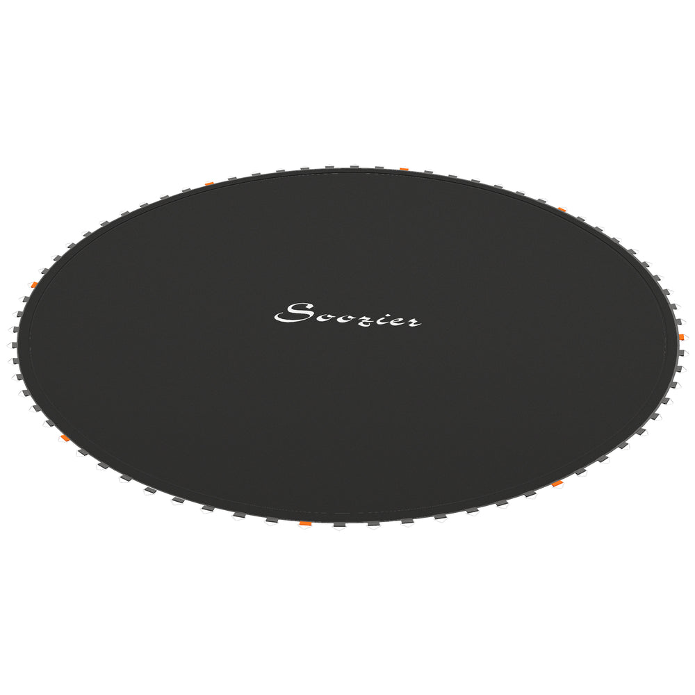 Soozier Trampoline Replacement Mat, Fits 14' Trampoline w/ 80 V-Hooks &amp; 5.5" Springs (Spring &amp; Frame not Included), Black |