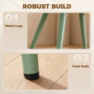 Velvet dining chairs – Set of 2, green