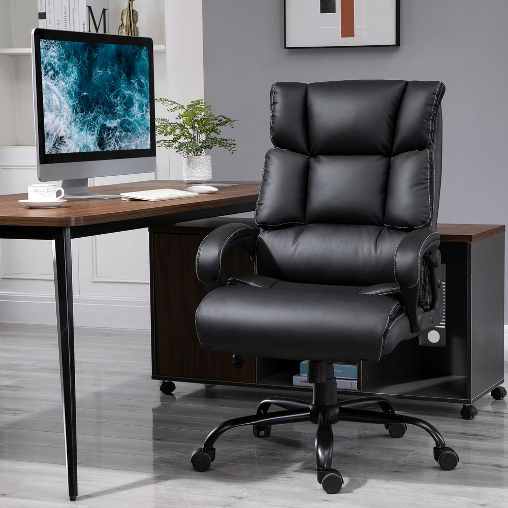 Sturdy ergonomic office chair, black