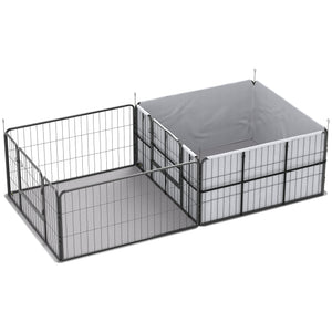 7-panel whelping box with washable absorbent mats