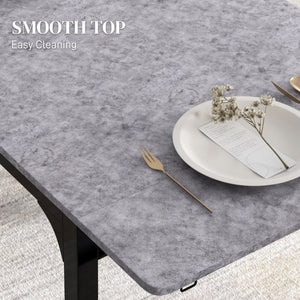 Folding table and chairs set for 2 people, grey