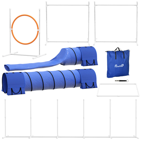 7 Piece Dog Agility Course, Blue