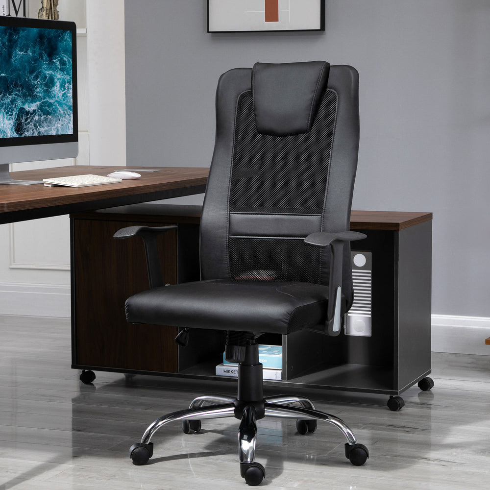 Ergonomic Mesh Office Chair with Tilt Function and Armrests, Black