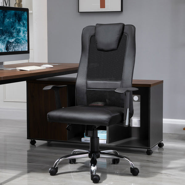 Ergonomic Mesh Office Chair with Tilt Function and Armrests, Black