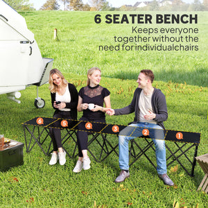 6-seater portable folding camping chair